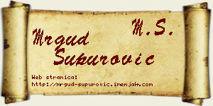 Mrgud Supurović vizit kartica